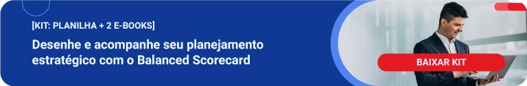 Banner do kit de Balanced Scorecard da Siteware, com planilha e 2 e-books para desenhar e acompanhar o planejamento estratégico